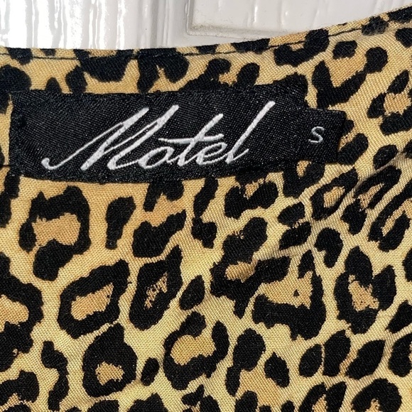 MOTEL x REVOLVE Triton Mini Dress Cheetah Print Size Small - Picture 4 of 5